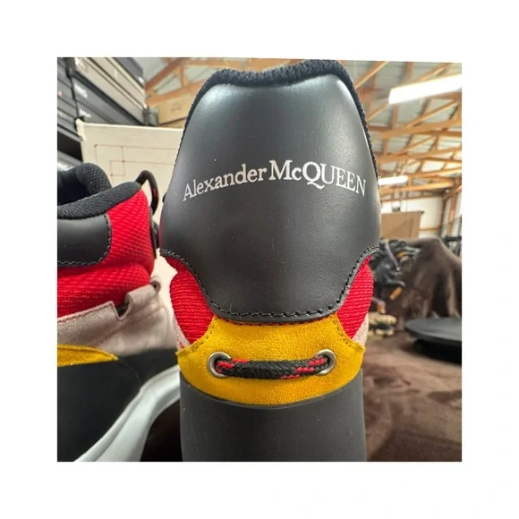 Alexander McQueen Authentic High Top Leather Sneakers size 13 - Picture 6 of 12